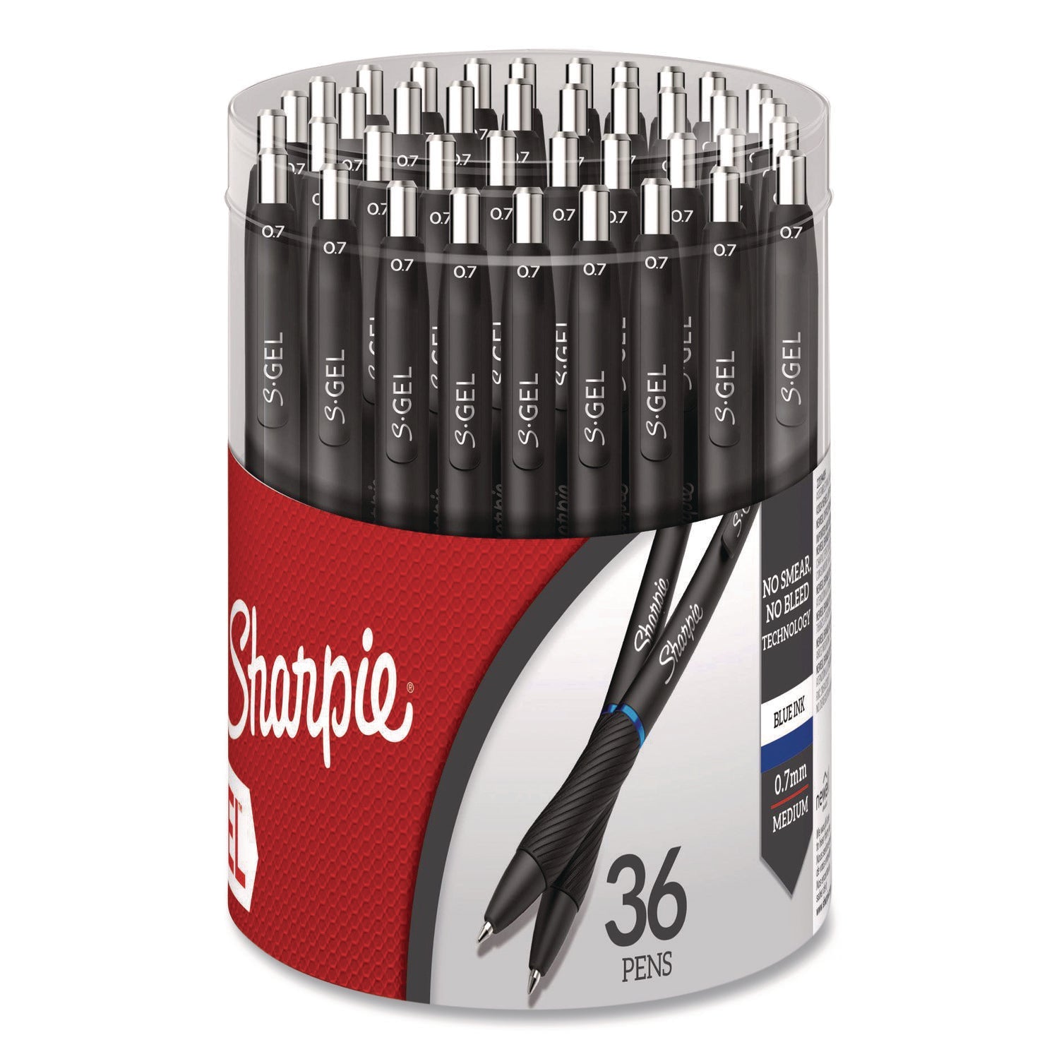 sharpie-r-s-gel-sharpie-s-gel-gel-pen-retractable-medium-0-7-mm-blue-ink-black-barrel-36-pack-san2208552_1